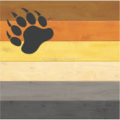 SlipperyJoe's Beer Pride flag houten vloer textuur Sticker (Voorkant)