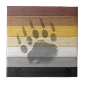 SlipperyJoe's Beer Pride flag houten vloer textuur Tegeltje (Voorkant)