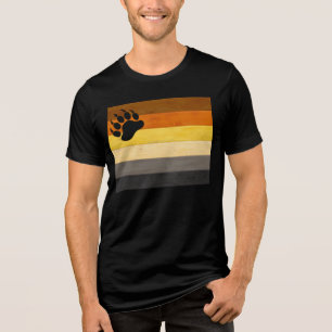 SlipperyJoe's Beer Pride flag houten vloer textuur Tri-Blend Shirt