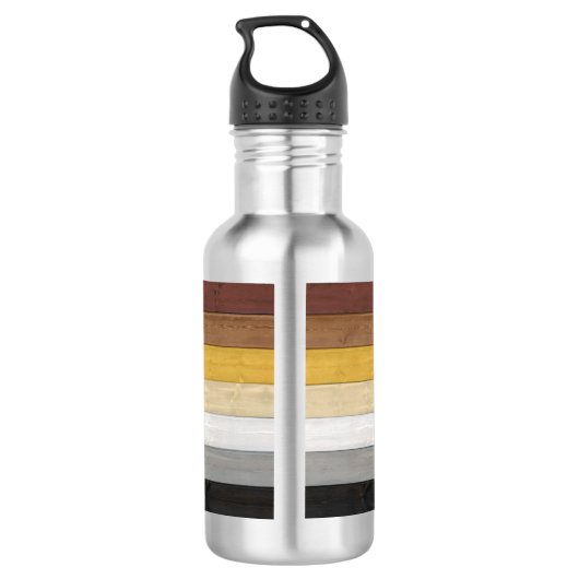 SlipperyJoe's Beer Pride flag houten vloer textuur Waterfles (Achterkant)