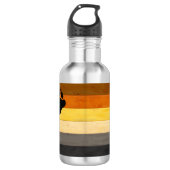 SlipperyJoe's Beer Pride flag houten vloer textuur Waterfles (Voorkant)