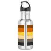 SlipperyJoe's Beer Pride flag houten vloer textuur Waterfles (Achterkant)