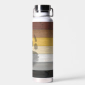 SlipperyJoe's Beer Pride flag houten vloer textuur Waterfles (Achterkant)