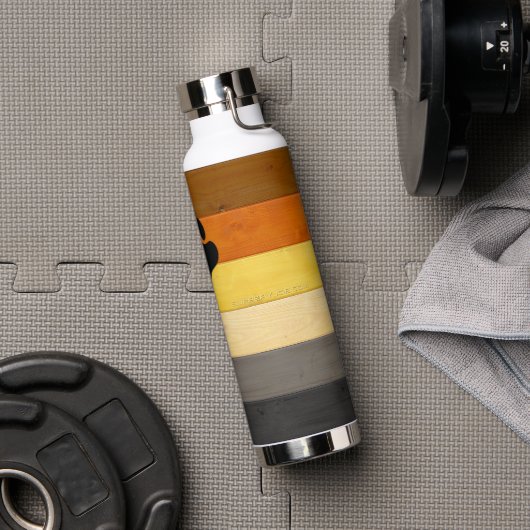 SlipperyJoe's Beer Pride flag houten vloer textuur Waterfles (Gym)