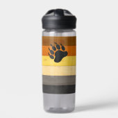 SlipperyJoe's Beer Pride flag houten vloer textuur Waterfles (Voorkant)