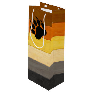 SlipperyJoe's Beer Pride flag houten vloer textuur Wijn Cadeautas
