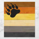 SlipperyJoe's Beer Pride flag houten vloer textuur Wijn Etiket (Enkel label)