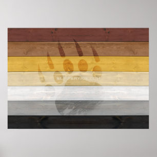 SlipperyJoe's Beer Pride vlag houten vloer textuur Poster