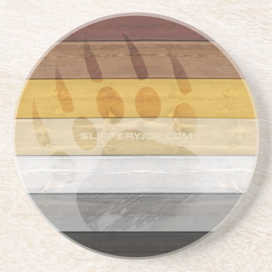 SlipperyJoe's Beer Wood Brotherhood vlag vloed Zandsteen Onderzetter (Voorkant)