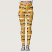SlipperyJoe's beer zegt goudbruin-wit Leggings (Voorkant)