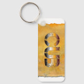 SlipperyJoe's beer zegt goudbruin-wit Sleutelhanger (Voorkant)