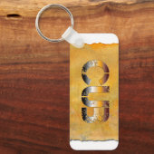 SlipperyJoe's beer zegt goudbruin-wit Sleutelhanger (Voorkant)