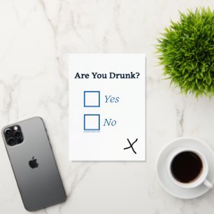 SlipperyJoe's ben je dronken humoristisch enigszin Folie Feestdagenkaart