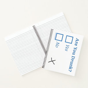 SlipperyJoe's ben je dronken humoristisch licht sa Notitieboek