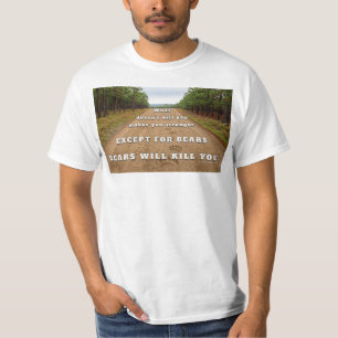 SlipperyJoe's beren zullen je doden pootafdrukken  T-shirt
