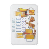 SlipperyJoe's bierglazen pilsner glazen steins Badmat (Voorkant Verticaal)