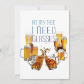 SlipperyJoe's bierglazen pilsner glazen steins Feestdagenkaart (Voorkant)