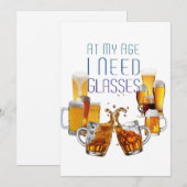 SlipperyJoe's bierglazen pilsner glazen steins Feestdagenkaart (Voorkant / Achterkant)