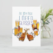 SlipperyJoe's bierglazen pilsner glazen steins Feestdagenkaart (Staand voorkant)