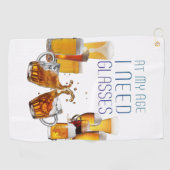 SlipperyJoe's bierglazen pilsner glazen steins Golfhanddoek (Horizontaal)