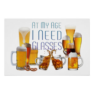 SlipperyJoe's bierglazen pilsnerglazen kroezen Perfect Poster