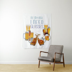 SlipperyJoe's bierglazen pilsnerglazen kroezen Wandkleed