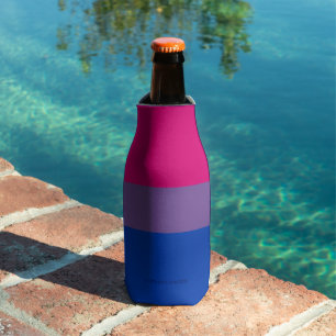 SlipperyJoe's Biseksuele Pride-vlag kleuren magent Flesjeskoeler