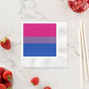 SlipperyJoe's Biseksuele Pride-vlag kleuren magent Servet