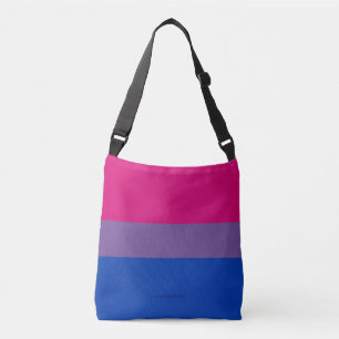 SlipperyJoe's Biseksuele Pride Vlag lavendel-roze Crossbody Tas