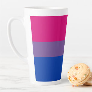 SlipperyJoe's Biseksuele Pride Vlag lavendel-roze  Latte Mok