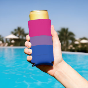 SlipperyJoe's Biseksuele Pridevlag kleuren magenta Seltzer Blikjeskoeler