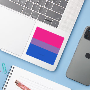 SlipperyJoe's Bisexual Pride Flag lavender-pink bl Sticker