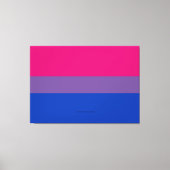 SlipperyJoe's Bisexual Pride Flag lavender-roze bl Canvas Afdruk (Voorkant)