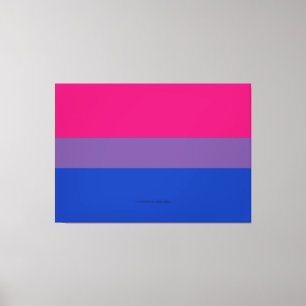 SlipperyJoe's Bisexual Pride Flag lavender-roze bl Canvas Afdruk
