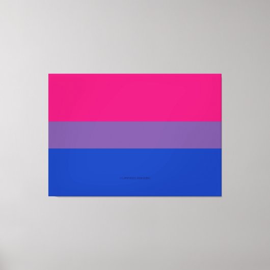 SlipperyJoe's Bisexual Pride Flag lavender-roze bl Canvas Afdruk (Voorkant)