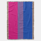 SlipperyJoe's Bisexual Pride Flag lavender-roze bl Deken (Voorkant Verticaal)