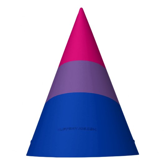 SlipperyJoe's Bisexual Pride Flag lavender-roze bl Feesthoedjes (Voorkant)