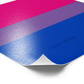 SlipperyJoe's Bisexual Pride Flag lavender-roze bl Foto Afdruk (Hoek)