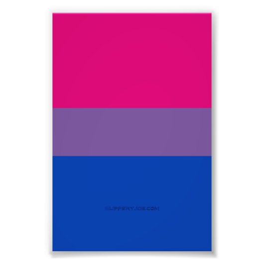 SlipperyJoe's Bisexual Pride Flag lavender-roze bl Foto Afdruk (Voorkant)