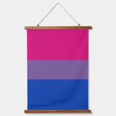SlipperyJoe's Bisexual Pride Flag lavender-roze bl Hangend Wandkleed (Voorkant)