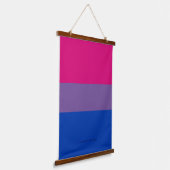 SlipperyJoe's Bisexual Pride Flag lavender-roze bl Hangend Wandkleed (Gebogen)