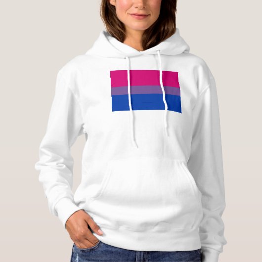 SlipperyJoe's Bisexual Pride Flag lavender-roze bl Hoodie (Voorkant)