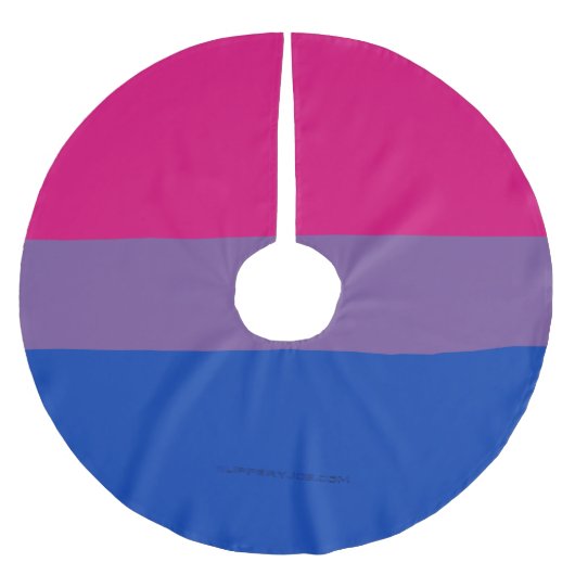 SlipperyJoe's Bisexual Pride Flag lavender-roze bl Kerstboom Rok (Voorkant)