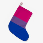SlipperyJoe's Bisexual Pride Flag lavender-roze bl Kleine Kerstsok (Voorkant (Hangend))