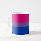SlipperyJoe's Bisexual Pride Flag lavender-roze bl Koffiemok (Voorkant links)