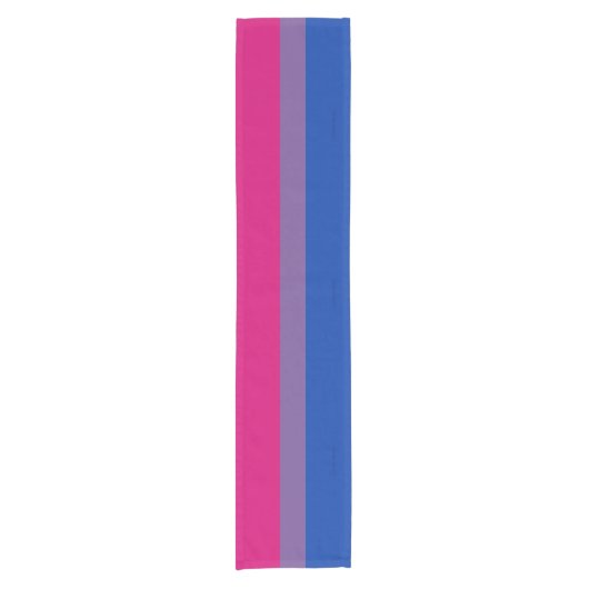 SlipperyJoe's Bisexual Pride Flag lavender-roze bl Korte Tafelloper (Voorkant)
