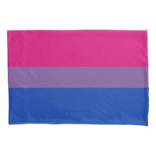 SlipperyJoe's Bisexual Pride Flag lavender-roze bl Kussensloop (Voorkant)