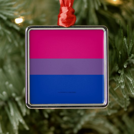 SlipperyJoe's Bisexual Pride Flag lavender-roze bl Metalen Ornament (Boom)