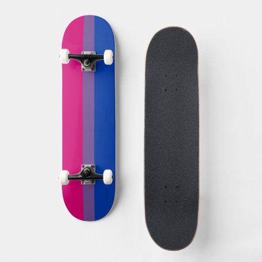 SlipperyJoe's Bisexual Pride Flag lavender-roze bl Persoonlijk Skateboard (Voorkant)