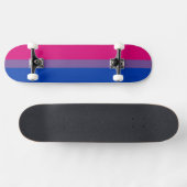 SlipperyJoe's Bisexual Pride Flag lavender-roze bl Persoonlijk Skateboard (Horizontaal)